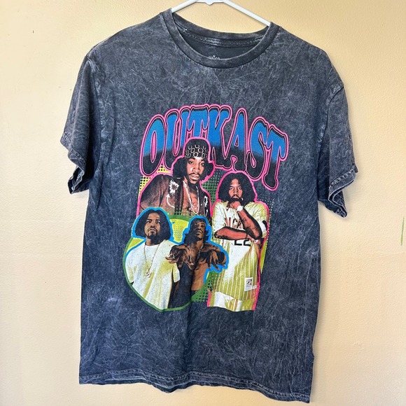 Outkast Other - Outkast Vintage Style T-Shirt Band‎ Tee Music Graphic Black Gray Medium M